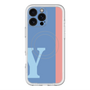 スリムプロテクションプレミアムケース with MagSafe［ オリジナル - initial color line - Y blue ］
