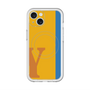 スリムプロテクションプレミアムケース with MagSafe［ オリジナル - initial color line - Y orange ］