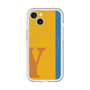 スリムプロテクションプレミアムケース with MagSafe［ オリジナル - initial color line - Y orange ］