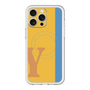 スリムプロテクションプレミアムケース with MagSafe［ オリジナル - initial color line - Y orange ］