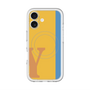 スリムプロテクションプレミアムケース with MagSafe［ オリジナル - initial color line - Y orange ］