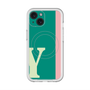 スリムプロテクションプレミアムケース with MagSafe［ オリジナル - initial color line - Y green ］