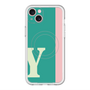 スリムプロテクションプレミアムケース with MagSafe［ オリジナル - initial color line - Y green ］