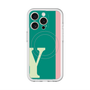 スリムプロテクションプレミアムケース with MagSafe［ オリジナル - initial color line - Y green ］