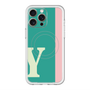 スリムプロテクションプレミアムケース with MagSafe［ オリジナル - initial color line - Y green ］