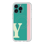 スリムプロテクションプレミアムケース with MagSafe［ オリジナル - initial color line - Y green ］