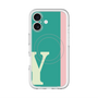 スリムプロテクションプレミアムケース with MagSafe［ オリジナル - initial color line - Y green ］