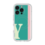 スリムプロテクションプレミアムケース with MagSafe［ オリジナル - initial color line - Y green ］