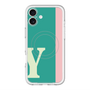 スリムプロテクションプレミアムケース with MagSafe［ オリジナル - initial color line - Y green ］