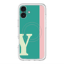 スリムプロテクションプレミアムケース with MagSafe［ オリジナル - initial color line - Y green ］