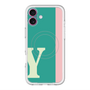スリムプロテクションプレミアムケース with MagSafe［ オリジナル - initial color line - Y green ］