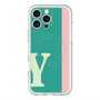 スリムプロテクションプレミアムケース with MagSafe［ オリジナル - initial color line - Y green ］