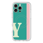 スリムプロテクションプレミアムケース with MagSafe［ オリジナル - initial color line - Y green ］