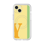 スリムプロテクションプレミアムケース with MagSafe［ オリジナル - initial color line - Y yellow ］