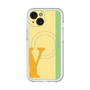 スリムプロテクションプレミアムケース with MagSafe［ オリジナル - initial color line - Y yellow ］