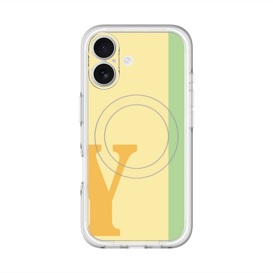 スリムプロテクションプレミアムケース with MagSafe［ オリジナル - initial color line - Y yellow ］