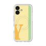 スリムプロテクションプレミアムケース with MagSafe［ オリジナル - initial color line - Y yellow ］