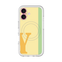 スリムプロテクションプレミアムケース with MagSafe［ オリジナル - initial color line - Y yellow ］