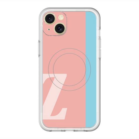 スリムプロテクションプレミアムケース with MagSafe［ オリジナル - initial color line - Z pink ］