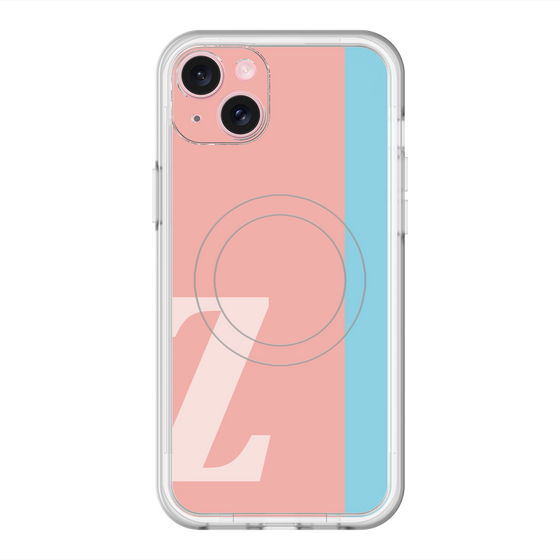 スリムプロテクションプレミアムケース with MagSafe［ オリジナル - initial color line - Z pink ］