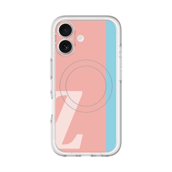 スリムプロテクションプレミアムケース with MagSafe［ オリジナル - initial color line - Z pink ］