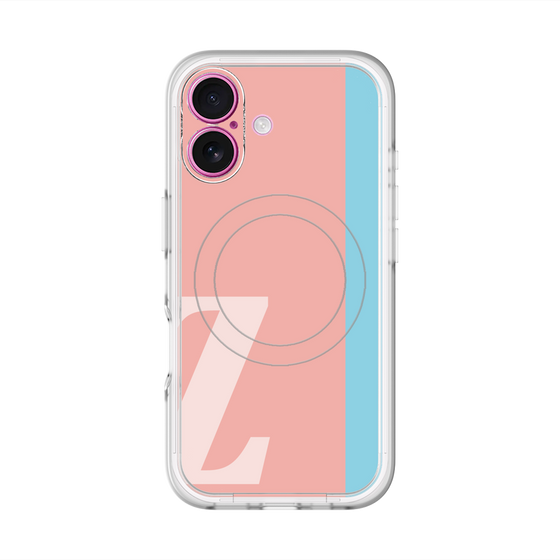スリムプロテクションプレミアムケース with MagSafe［ オリジナル - initial color line - Z pink ］