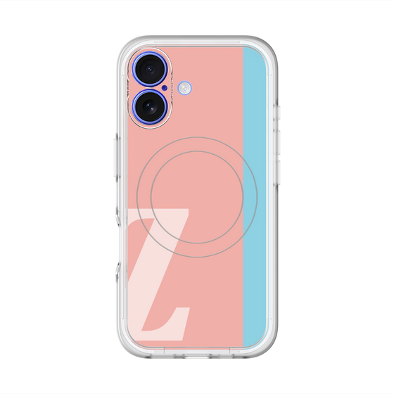 スリムプロテクションプレミアムケース with MagSafe［ オリジナル - initial color line - Z pink ］