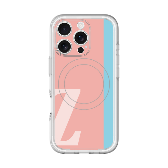 スリムプロテクションプレミアムケース with MagSafe［ オリジナル - initial color line - Z pink ］