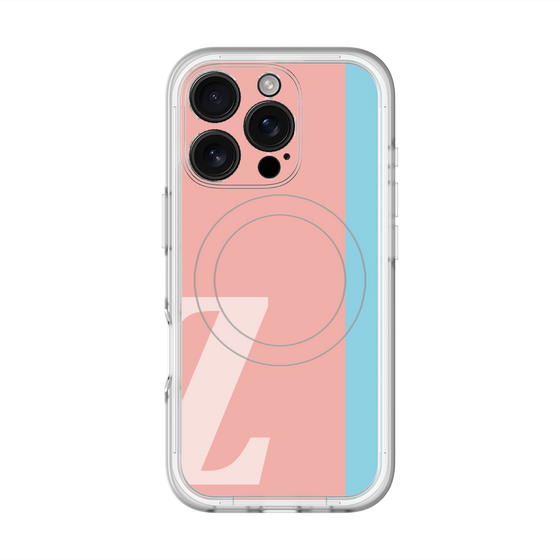 スリムプロテクションプレミアムケース with MagSafe［ オリジナル - initial color line - Z pink ］