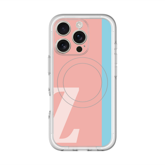 スリムプロテクションプレミアムケース with MagSafe［ オリジナル - initial color line - Z pink ］