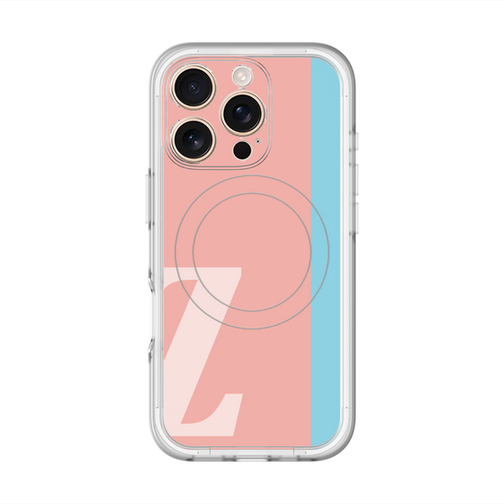 スリムプロテクションプレミアムケース with MagSafe［ オリジナル - initial color line - Z pink ］