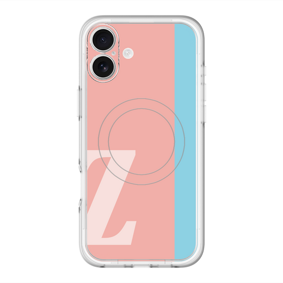 スリムプロテクションプレミアムケース with MagSafe［ オリジナル - initial color line - Z pink ］