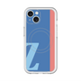 スリムプロテクションプレミアムケース with MagSafe［ オリジナル - initial color line - Z blue ］