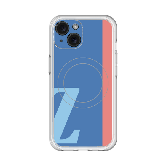 スリムプロテクションプレミアムケース with MagSafe［ オリジナル - initial color line - Z blue ］