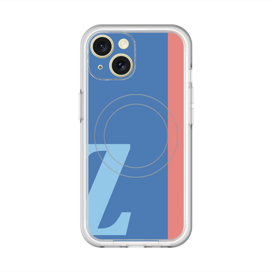 スリムプロテクションプレミアムケース with MagSafe［ オリジナル - initial color line - Z blue ］