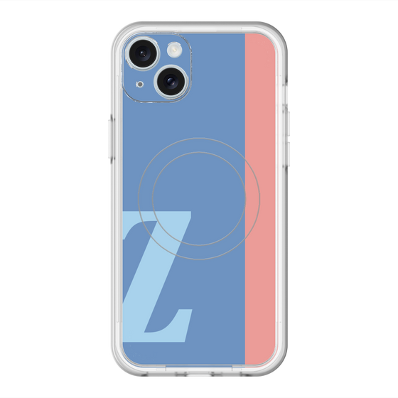 スリムプロテクションプレミアムケース with MagSafe［ オリジナル - initial color line - Z blue ］