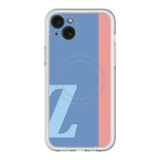 スリムプロテクションプレミアムケース with MagSafe［ オリジナル - initial color line - Z blue ］