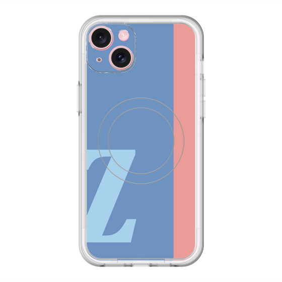 スリムプロテクションプレミアムケース with MagSafe［ オリジナル - initial color line - Z blue ］