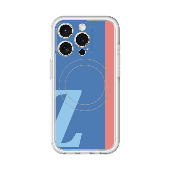 スリムプロテクションプレミアムケース with MagSafe［ オリジナル - initial color line - Z blue ］