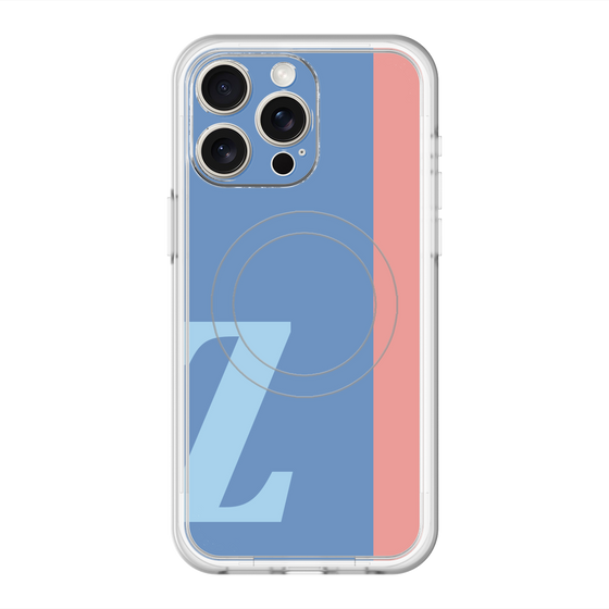 スリムプロテクションプレミアムケース with MagSafe［ オリジナル - initial color line - Z blue ］