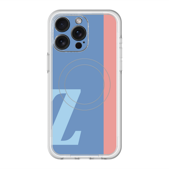 スリムプロテクションプレミアムケース with MagSafe［ オリジナル - initial color line - Z blue ］