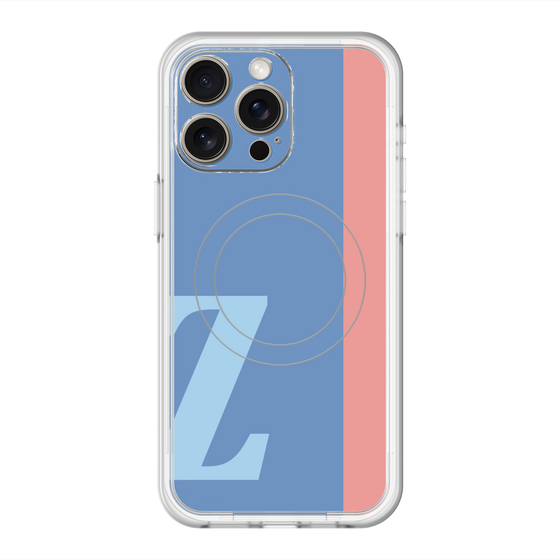 スリムプロテクションプレミアムケース with MagSafe［ オリジナル - initial color line - Z blue ］