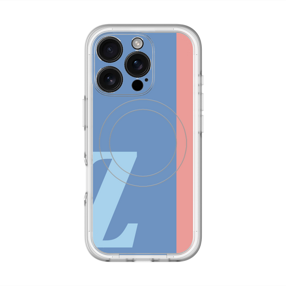 スリムプロテクションプレミアムケース with MagSafe［ オリジナル - initial color line - Z blue ］