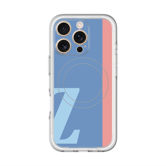 スリムプロテクションプレミアムケース with MagSafe［ オリジナル - initial color line - Z blue ］