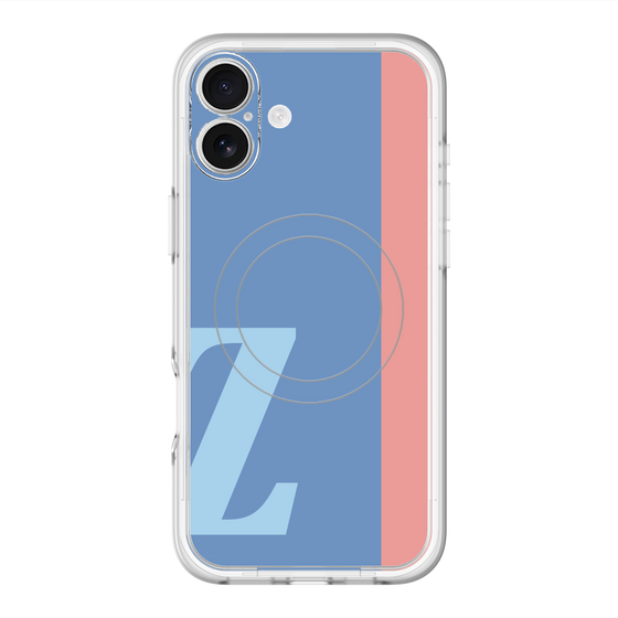 スリムプロテクションプレミアムケース with MagSafe［ オリジナル - initial color line - Z blue ］