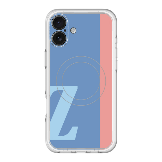 スリムプロテクションプレミアムケース with MagSafe［ オリジナル - initial color line - Z blue ］