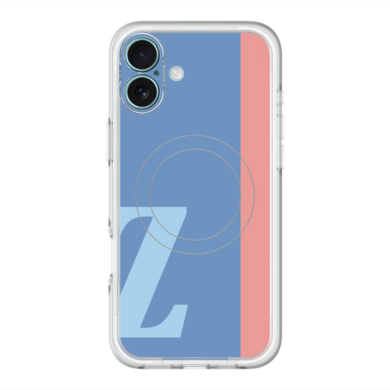 スリムプロテクションプレミアムケース with MagSafe［ オリジナル - initial color line - Z blue ］