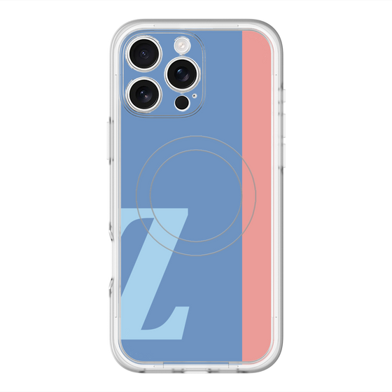 スリムプロテクションプレミアムケース with MagSafe［ オリジナル - initial color line - Z blue ］