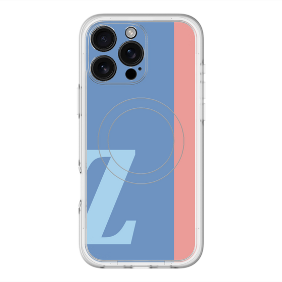 スリムプロテクションプレミアムケース with MagSafe［ オリジナル - initial color line - Z blue ］