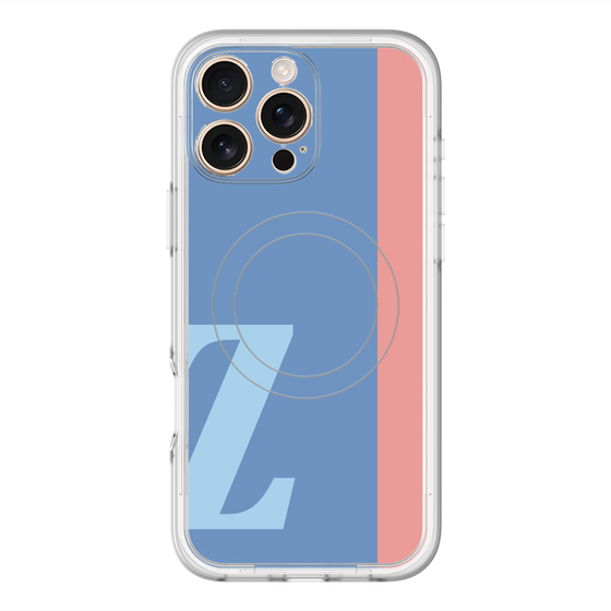 スリムプロテクションプレミアムケース with MagSafe［ オリジナル - initial color line - Z blue ］